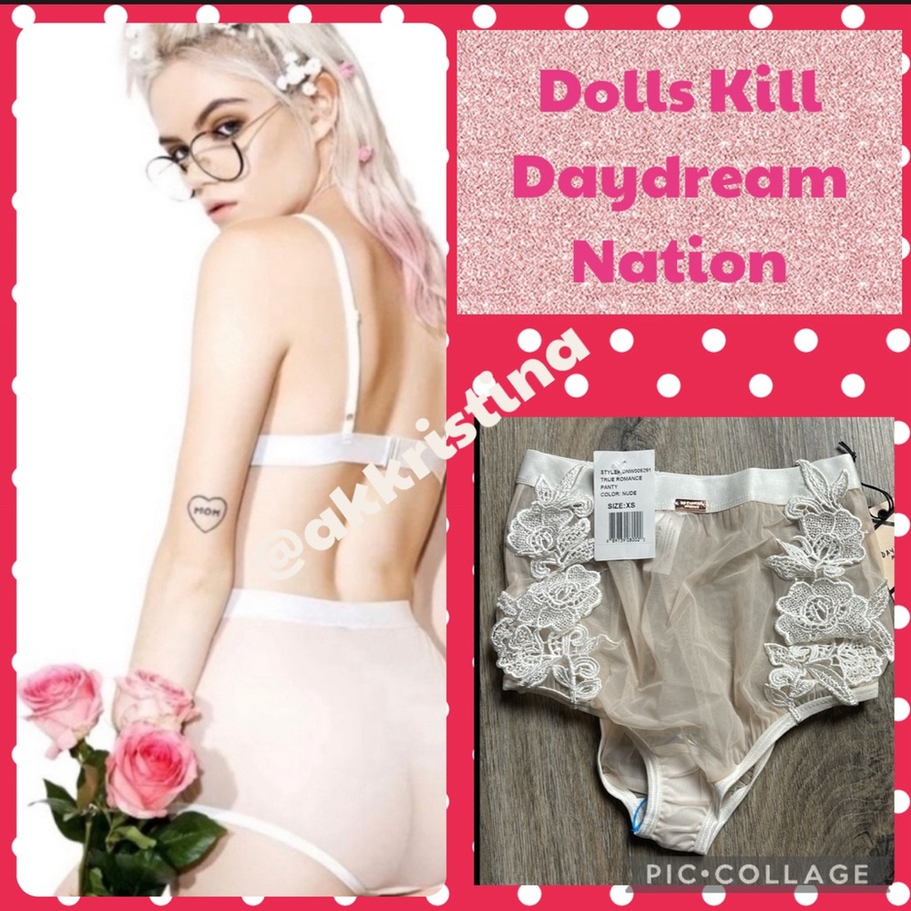 Dolls Kill x Daydream Nation True Romance High Waisted Panty in Nude